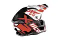 Casco cross X-Lite X-502 Ultra Carbon XTREM Carbonio Bianco Rosso