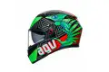 Casco integrale AGV K3  E2206 MPLK KAMALEON Nero Rosso Verde