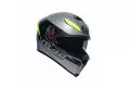 Casco integrale AGV K5 S  E2205 TOP MPLK APEX 46 in fibra Grigio Giallo fluo