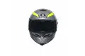 Casco integrale AGV K5 S  E2205 TOP MPLK APEX 46 in fibra Grigio Giallo fluo