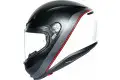 Casco integrale AGV K6 MPLK MULTI MINIMAL PURE Nero opaco Bianco Rosso