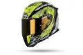 Casco Integrale Airoh Gp 500 Drift in fibra Giallo Lucido