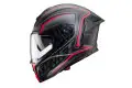 Casco integrale Caberg Drift Evo Integra in fibra nero opaco antracite rosso fluo