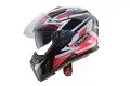 Casco integrale Caberg JACKAL SNIPER Nero Antracite Rosso Fluo