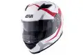 Casco integrale Givi 50.5F Tridion Vortix bianco lucido rosso