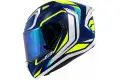 Casco integrale Givi 50.8F Mach1 Blu Bianco Giallo