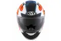 Casco integrale Kyt NF-R BEAM Arancio Blu Bianco