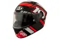 Casco integrale Kyt NF-R Energy Antracite Rosso Opaco