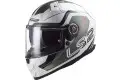 Casco integrale LS2 FF811 VECTOR II METRIC in fibra Bianco Titianio Argento