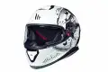 Casco integrale MT Helmets Thunder 3 Sv Vlinder A1 Bianco Nero Lucido