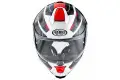 Casco integrale Premier HYPER HP2 ECE 22.06 in fibra Rosso Bianco Grigio