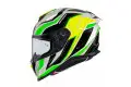 Casco integrale Premier HYPER in fibra RW6 Bianco Nero Verde Giallo