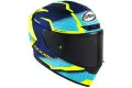 Casco integrale Suomy Track-1 REACTION MATT E06 Blu Giallo  in fibra