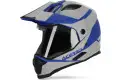 Casco integrale touring Acerbis REACTIVE GRAFFIX in fibra Grigio Blu