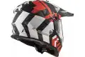 Casco integrale touring LS2 MX436 PIONEER XTREME Nero opaco Rosso