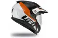 Casco integrale touring UFO Aries Enduro Adventure Arancio Nero Bianco