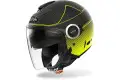 Casco jet Airoh Helios Map Giallo