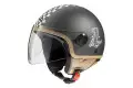 Casco jet Axo Subway Top Grigio scuro opaco