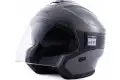 Casco jet Blauer Hacker Btr Titanio Nero Lucido in fibra