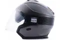 Casco jet Blauer Hacker Btr Titanio Nero Lucido in fibra