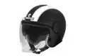 Casco jet Caberg Uptown Legend Nero Opaco Bianco