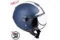 Casco jet CGM 107DJ1 Deejay visiera sagomata blu gommato