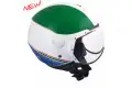 Casco jet CGM 107I Italia visiera sagomata bianco metal