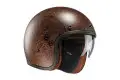 Casco jet FG 70s Vintage marrone opaco