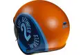 Casco jet Hjc V30 Harvey Arancio Azzurro