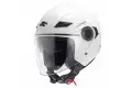 Casco jet Kappa KV22 Florida bianco lucido