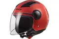 Casco jet LS2 OF562 AIRFLOW GLOSS Rosso Long