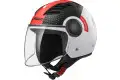 Casco jet LS2 OF562 Airflow L Condor Bianco Nero Rosso