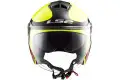 Casco jet LS2 OF573 TWISTER PLANE Giallo Nero Rosso