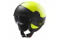 Casco jet LS2 OF597 Cabrio Via Hi-Vision Giallo Opaco Nero