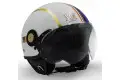 Casco jet MM Independent Fiorentina Bianco 