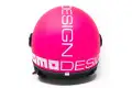 Casco jet Momo Design Fighter Classic Fucsia Metallizzato Bianco