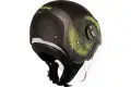 Casco jet Origine Alpha Track Giallo Fluo Nero Opaco