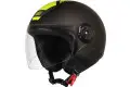 Casco jet Origine Neon Scoop Giallo Fluo Nero Opaco