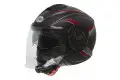 Casco jet Premier COOL PX9 BM Nero Grigio Rosso