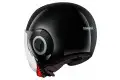 Casco jet Shark Nano Blank doppia visiera Nero