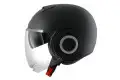 Casco jet Shark Nano Blank doppia visiera Nero Opaco