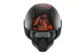 Casco jet Shark Raw Dante Mat nero arancio antracite opaco