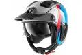 Casco jet Shark X-DRAK 1.2 TERRENCE in fibra Bianco Blu Rosso