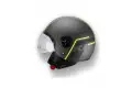 Casco jet Smook K1 Nero Giallo Fluo