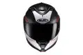 Casco modulare  HJC IS-MAX II Magma MC1SF nero bianco rosso