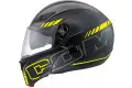 Casco modulare Agv Compact ST Multi Seattle nero opaco argento giallo fluo Pinlock