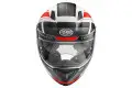 Casco modulare DELTA AS 2 BM Bianco Grigio Rosso Opaco