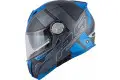 Casco modulare Givi X.23 Sidney Protect Titanio opaco Nero Blu