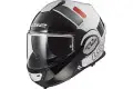 Casco modulare LS2 FF399 VALIANT PROX Bianco Nero Rosso con mentoniera ribaltabile