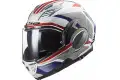 Casco modulare LS2 FF900 VALIANT II REVO con mentoniera ribaltabile Bianco Rosso Blu